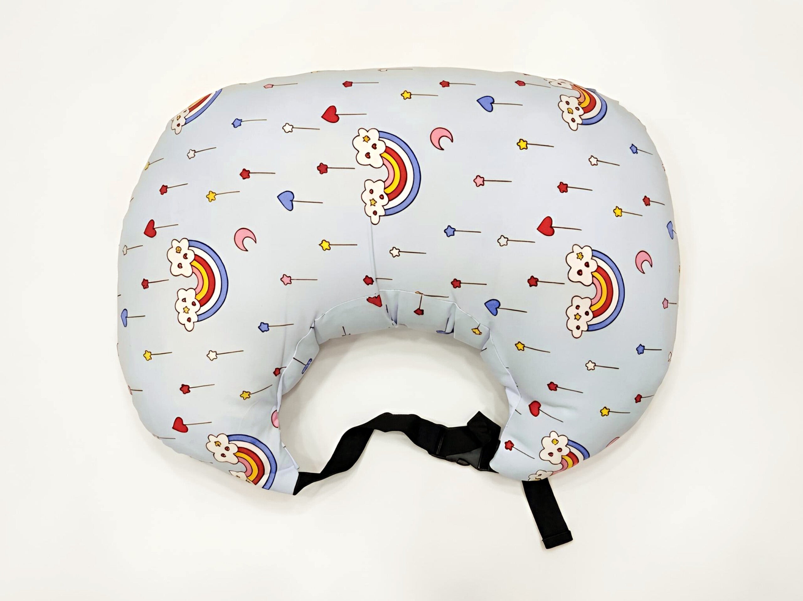 Sky Blue Rainbow Print Feeding Pillow