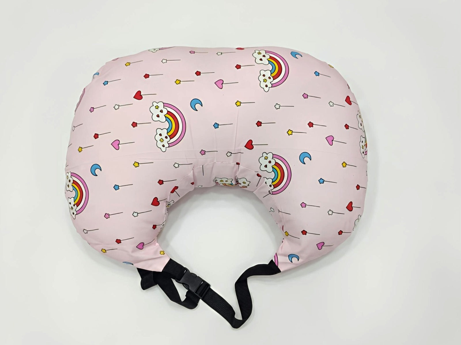 Pink Rainbow Print Feeding Pillow – Cute Baby Design