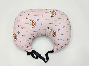 Pink Rainbow Print Feeding Pillow – Cute Baby Design