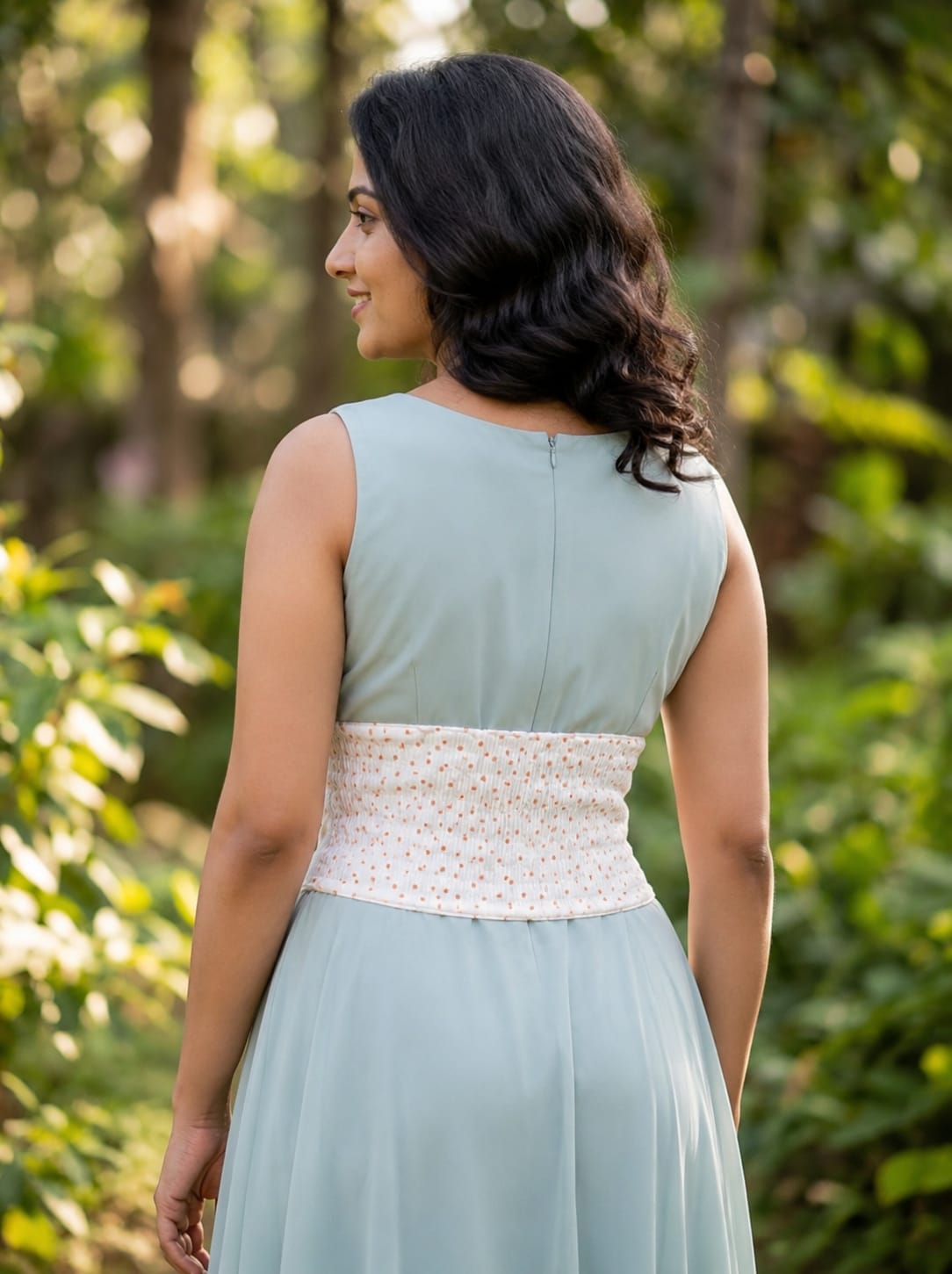Soft Ruched Heart-Patterned Tummy Support Belt
