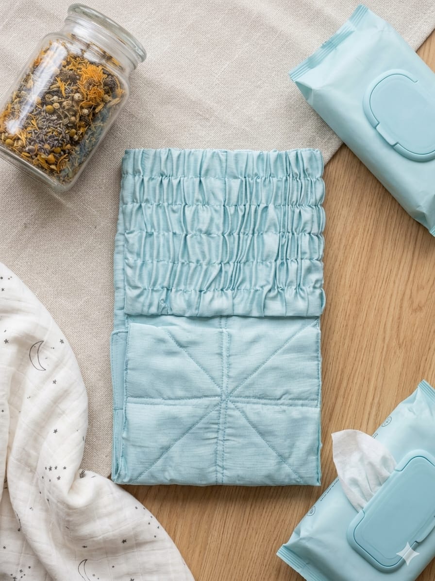 Seafoam Elegance Ruched Tummy Support Belt
